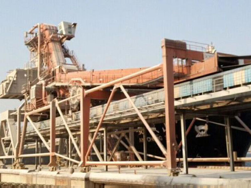 Bandas laterales instaladas para terminal portuaria de 2350TPH