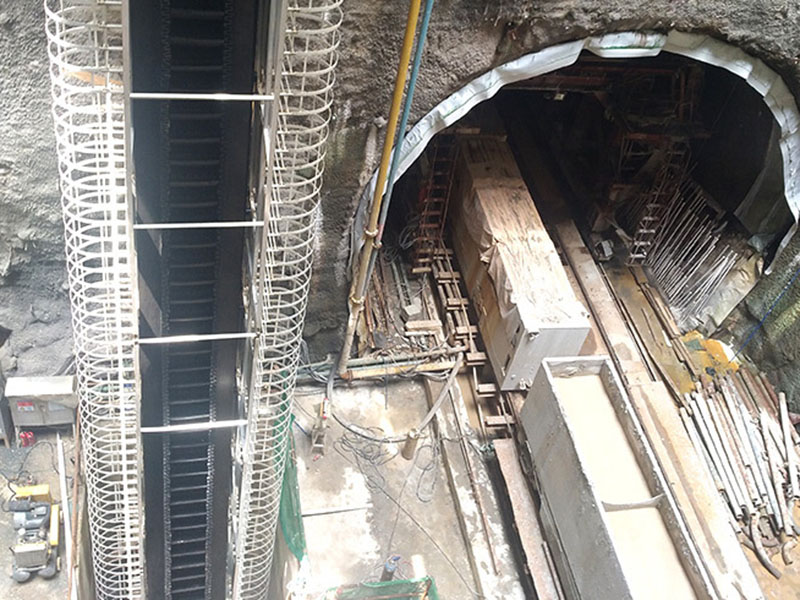 Banda lateral QBF instalada para el proyecto del túnel de China