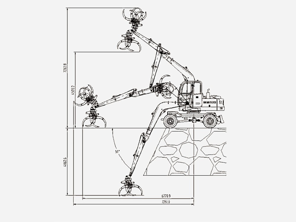 KE675 Wheel Excavator