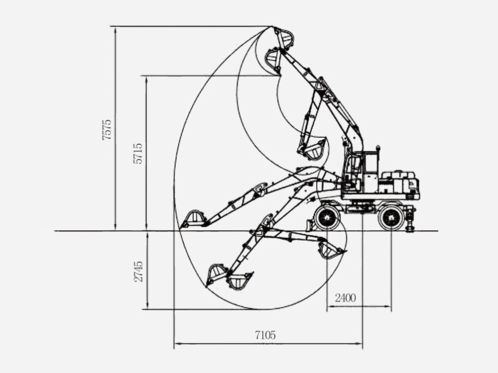 KE695 Wheel Excavator