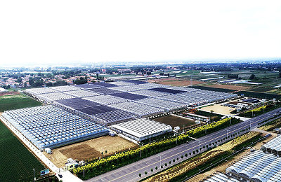 Vista aérea da Base de Mudas de Nonggu