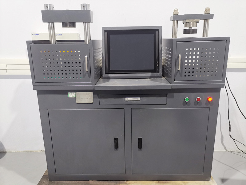 Microcomputer controlled integrated bending and compression testing machine