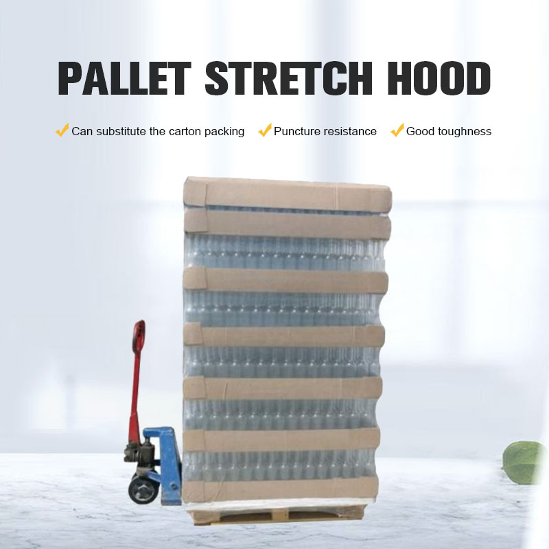 Envoltura de embalaje Cubiertas de paletas Película PE Película de embalaje transparente Capucha elástica