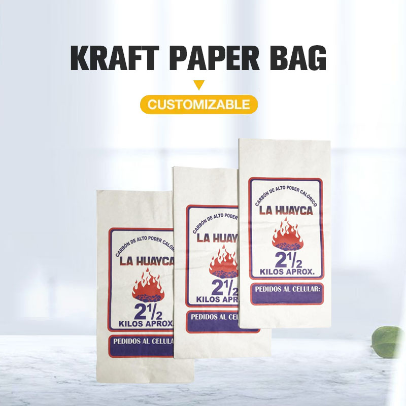 Bolsa de papel Kraft multicapa para embalaje de carbón de briquetas