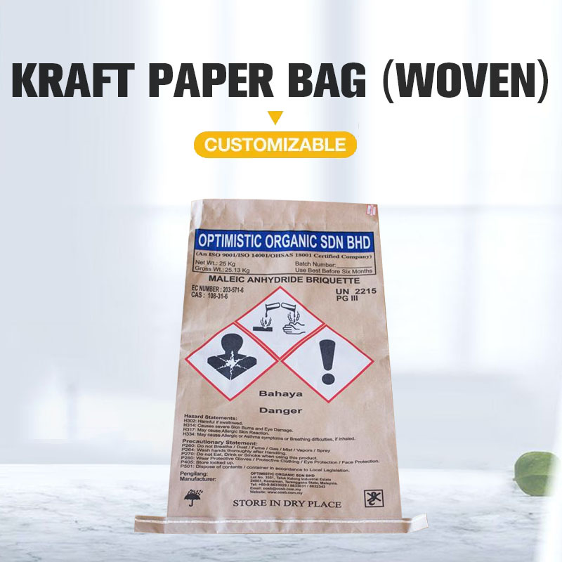 Bolsa de papel tejido laminado de polipropileno