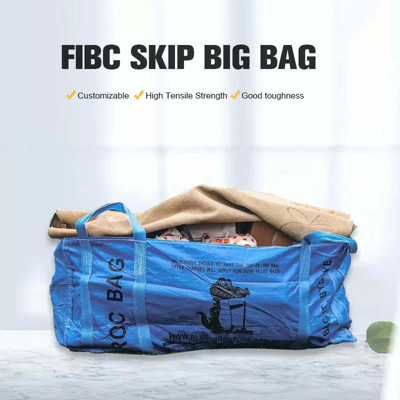 Bolsa tejida PP para residuos de contenedor de basura de construcción, paisajismo, jardín, comunidad