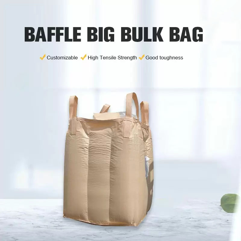 Bolso grande fuerte del deflector del saco FIBC de los PP para el embalaje químico de la frijol del polvo