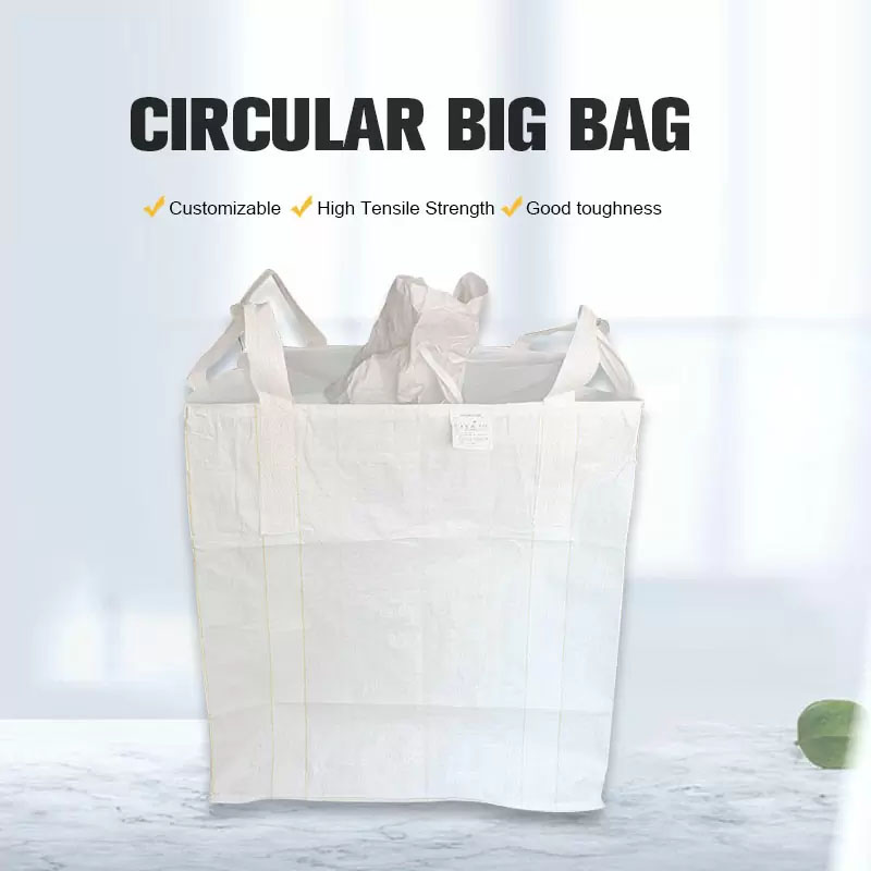 FIBC PP tejido Jumbo grande paquete de almacenamiento de 1 tonelada bolsas de polipropileno a granel para embalaje de arena de cemento