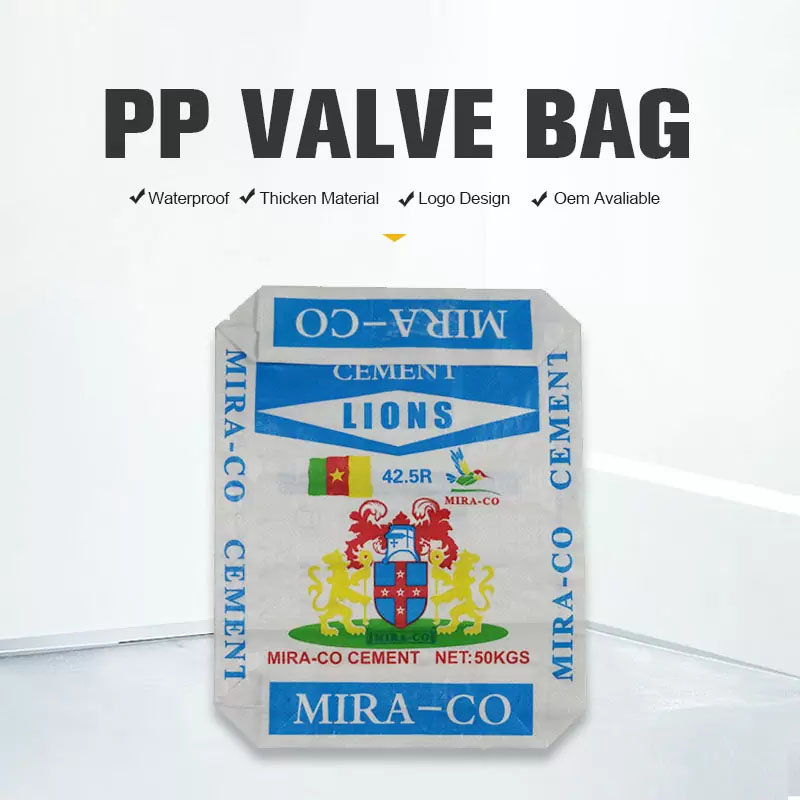 Bolsa de válvula de embalaje de polvo de masilla impermeable tejida de polipropileno