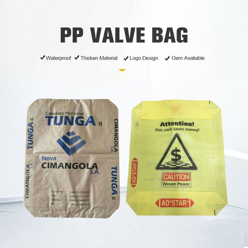 Bolsa AD STAR de válvula tejida de polipropileno personalizada para embalaje adhesivo para azulejos Bolsa AD STAR de válvula tejida de polipropileno personalizada para embalaje adhesivo para azulejos