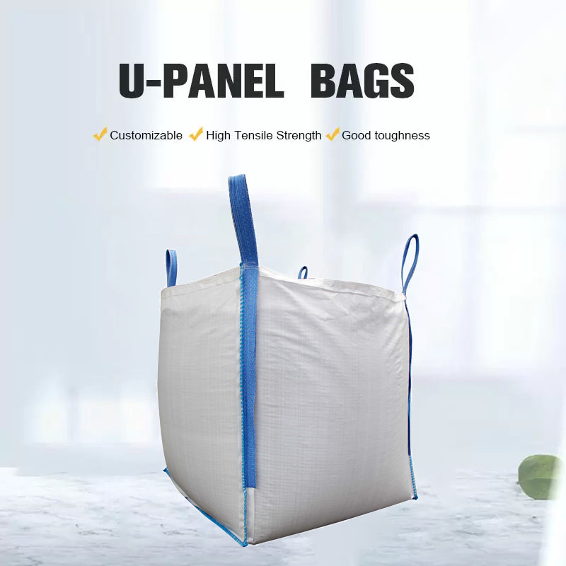 Bolsa a granel de contenedor con panel en U grande FIBC personalizada de 1 tonelada