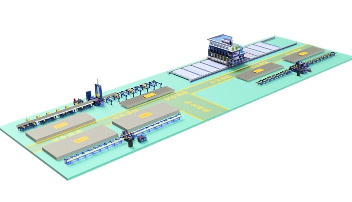 Ligne de production de profilés en T pour la construction navale