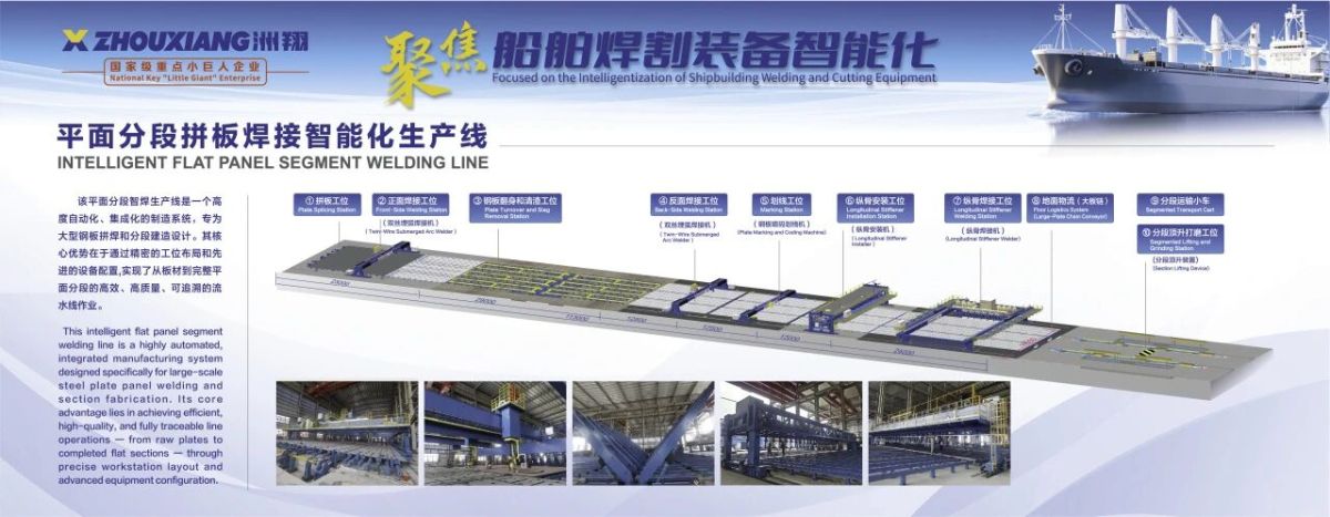 Ligne d’assemblage et de soudage de panneaux plats Zhouxiang : permettre une fabrication intelligente et efficace pour la construction navale et les structures offshore