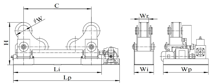 Rotateur de soudage à alignement automatique 5-500T