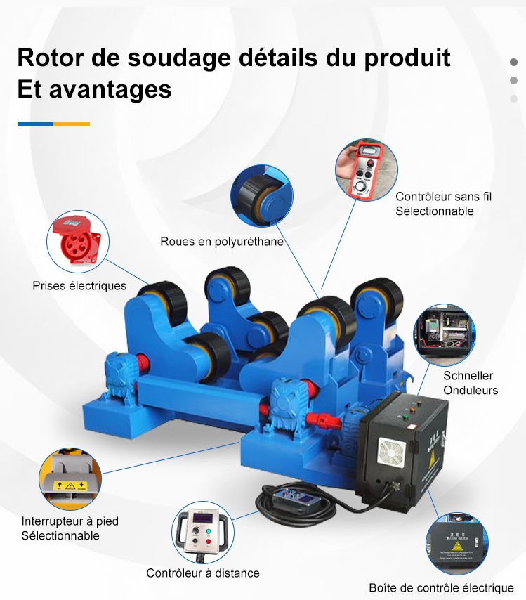 Rotateur de soudage à alignement automatique 5-500T