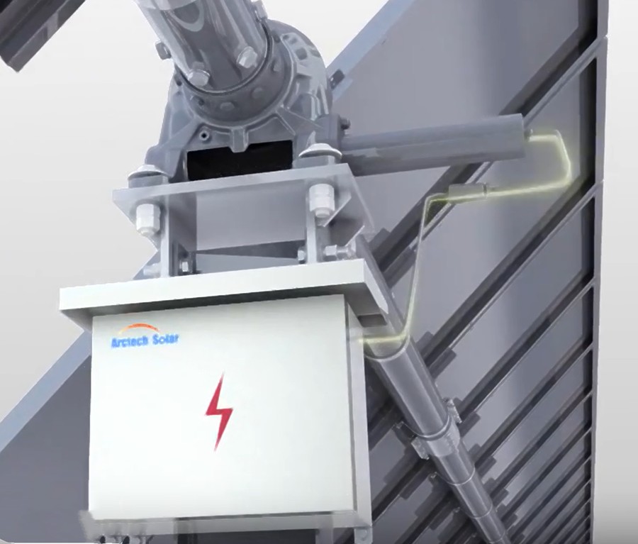 Solar tracker for photovoltaic tracking bracket.png