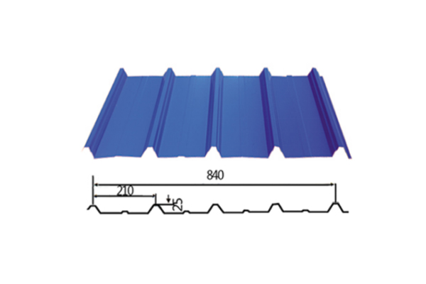 YX25-210-840 /Color recubierto de chapa de acero corrugado /PPGI hoja de acero para techos de tejas