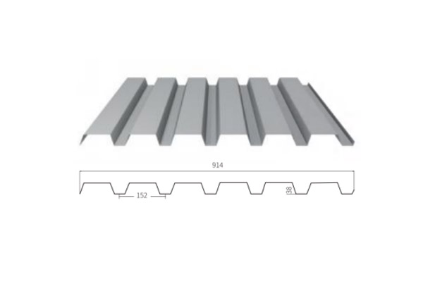 YX38-152-914 /Color recubierto de chapa de acero corrugado /PPGI hoja de acero para techos de tejas