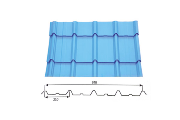 YX25-210-840（Teja vidriada） /Color recubierto de chapa de acero corrugado /PPGI hoja de acero para techos de tejas