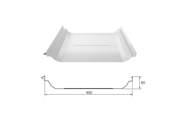 YX60-490 /Color recubierto de chapa de acero corrugado /PPGI hoja de acero para techos de tejas