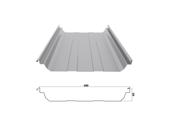 YX65-490 /Color recubierto de chapa de acero corrugado /PPGI Hoja de acero para techos de tejas