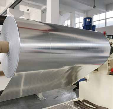 Papel de aluminio de una cara con tela tejida