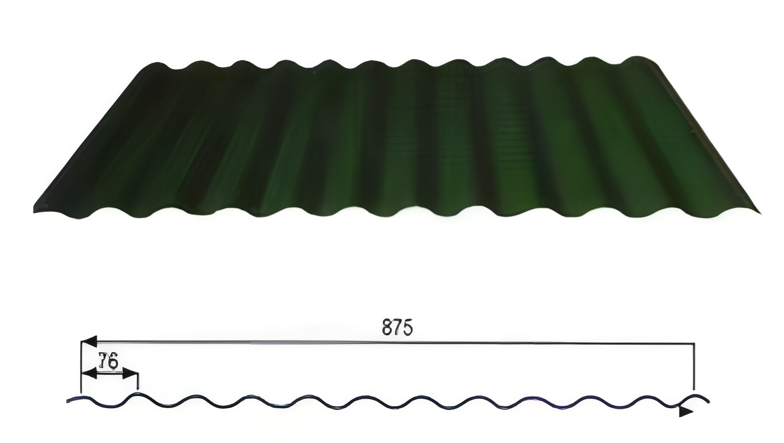 YX18-76-875（Arco circular）-Color recubierto de chapa de acero corrugado /PPGI Hoja de acero para techos de tejas