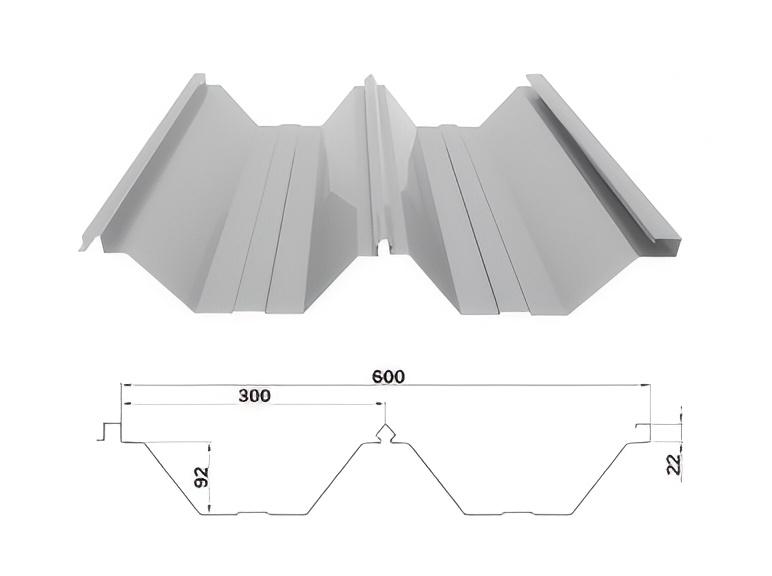 YX114-300-600 /Color recubierto de chapa de acero corrugado /PPGI hoja de acero para techos de tejas