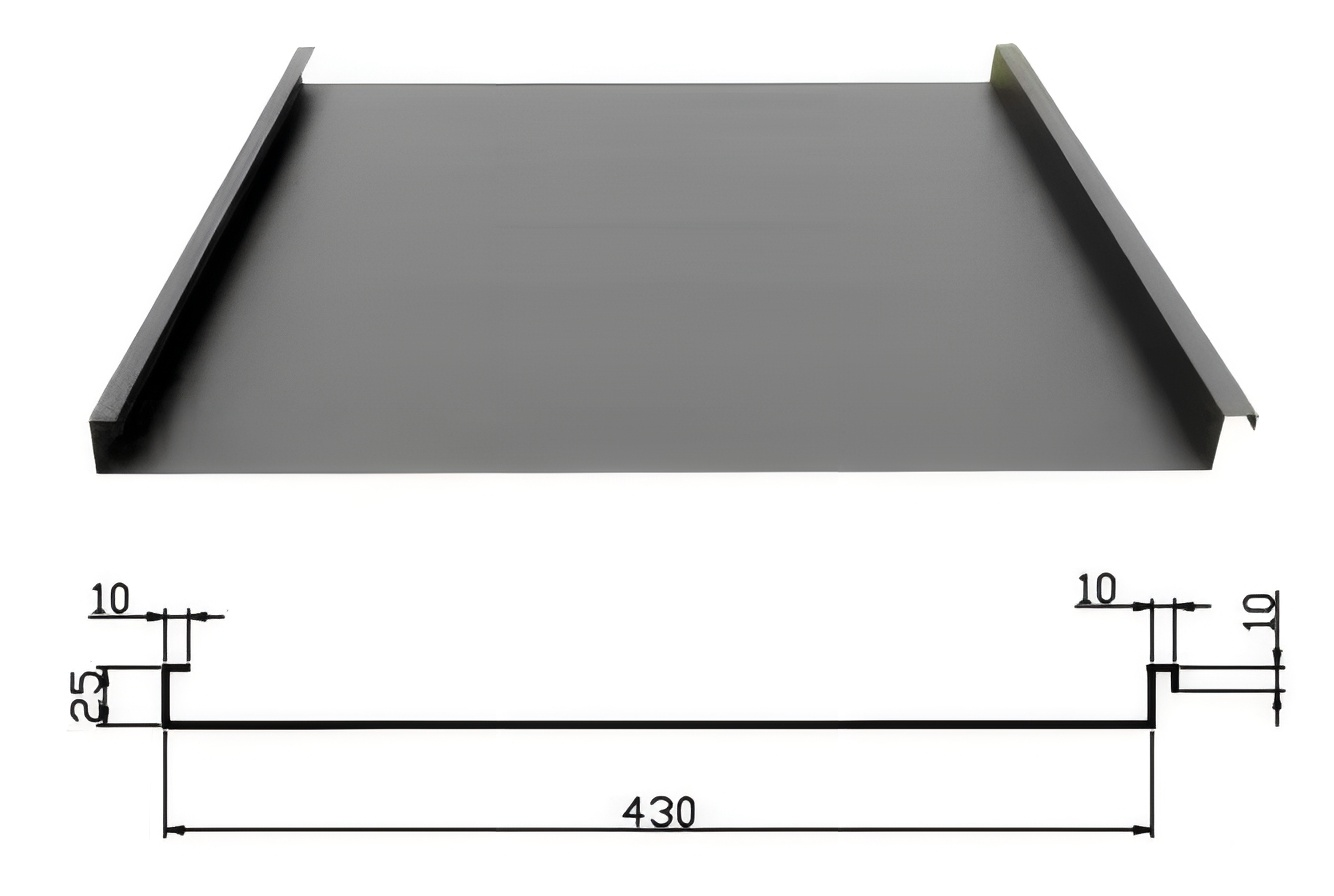 YX25-430 /Color recubierto de chapa de acero corrugado /PPGI Hoja de acero para techos de tejas