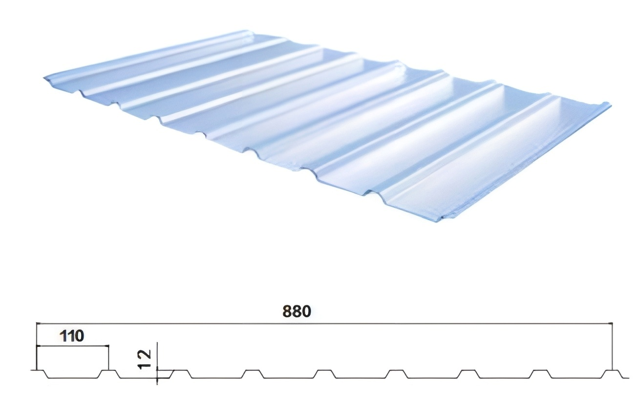 YX12-110-880 /Color recubierto de chapa de acero corrugado /PPGI hoja de acero para techos de tejas