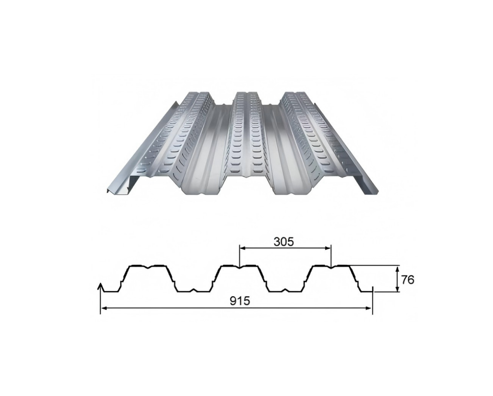 TD76-305-915 /Piso Abierto /Piso Deck /Lámina Perfilada /Piso Metálico