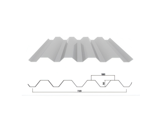TD 50-180-720/Piso abierto /Placa de piso /Lámina perfilada /Placa metálica