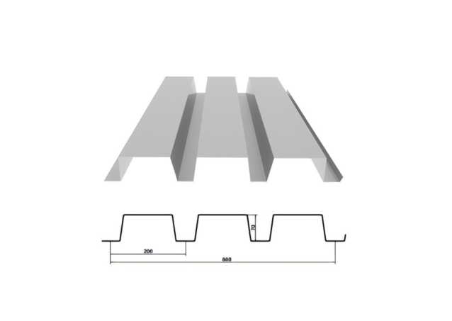 TD 70-200-600 /Piso Abierto /Piso Entarimado /Chapa Perfilada /Entarimado Metálico
