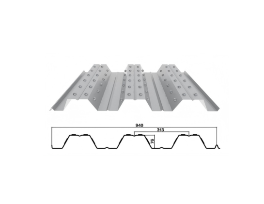TD 76-313-940 /Piso Abierto /Tablado de Suelo /Chapa Perfilada /Tablado Metálico