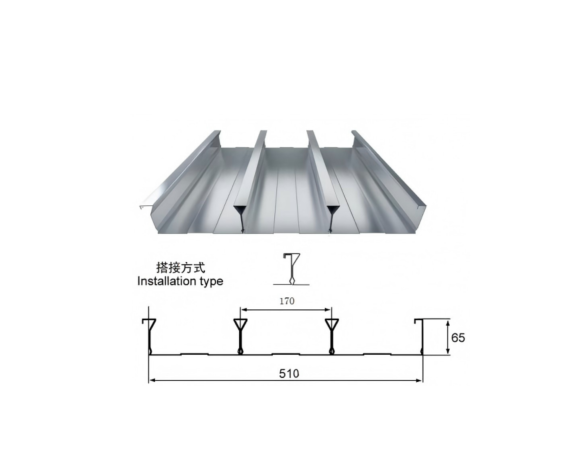 TDB65-170-510 /Piso Cerrado /Piso Deck /Chapa Perfilada /Piso Metálico