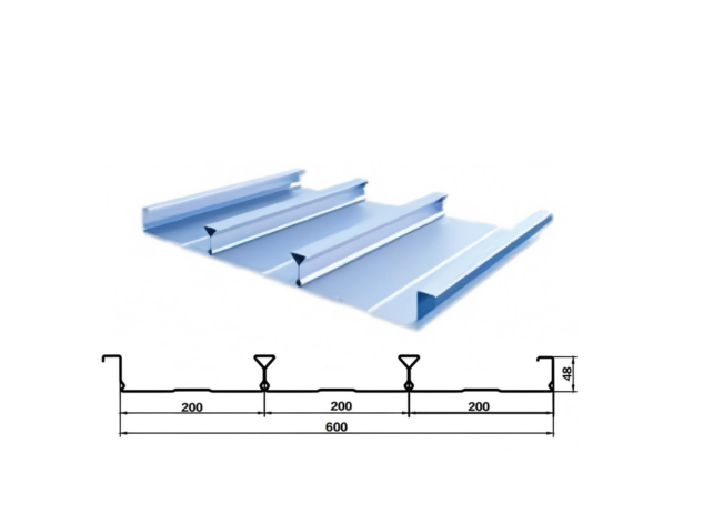 TDB48-200-600/Piso Cerrado /Piso Cubierto /Chapa Perfilada /Piso Metálico