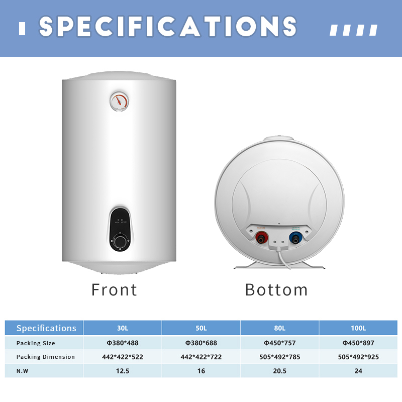 DINXCN Cylinder Vertical Hot Water Heater