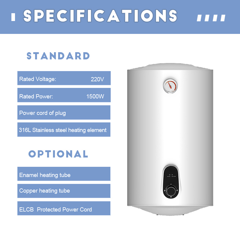 DINXCN Cylinder Vertical Hot Water Heater