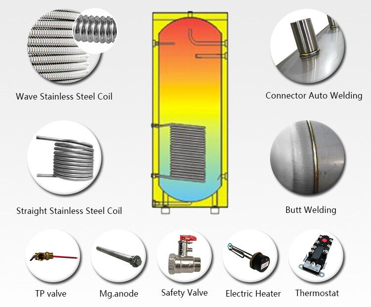 Customized Stainless Steel Hot Water Tank 