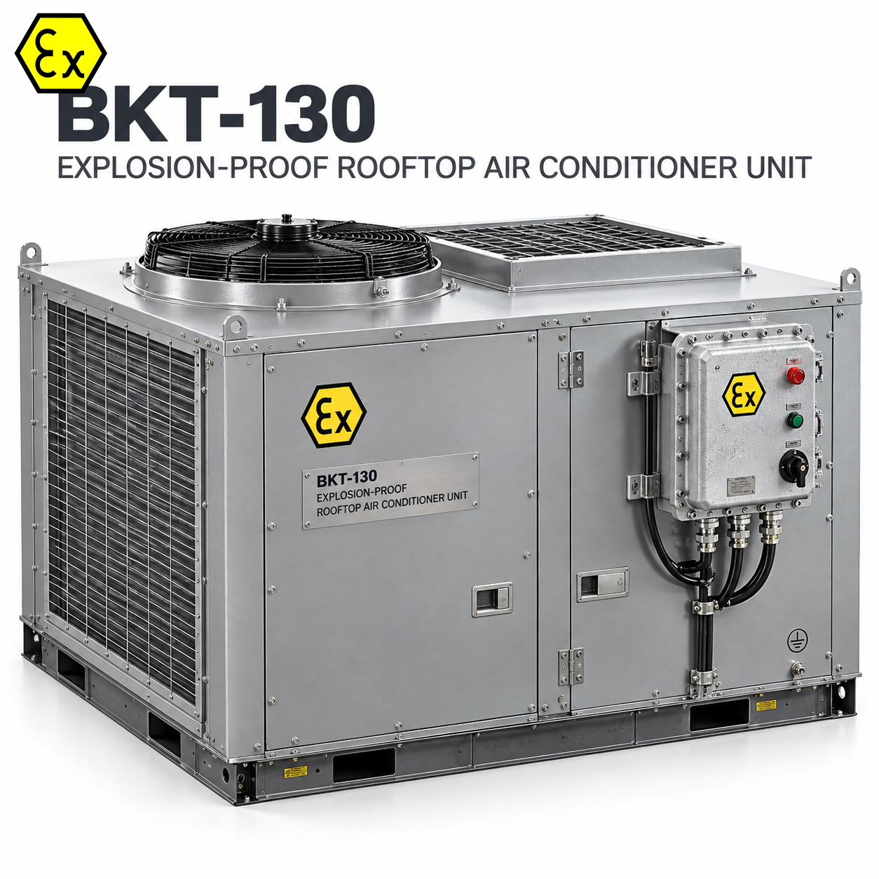 Unidad de aire acondicionado de techo a prueba de explosiones BKT-130 | HVAC compacto de techo certificado ATEX / CNEX para áreas peligrosas