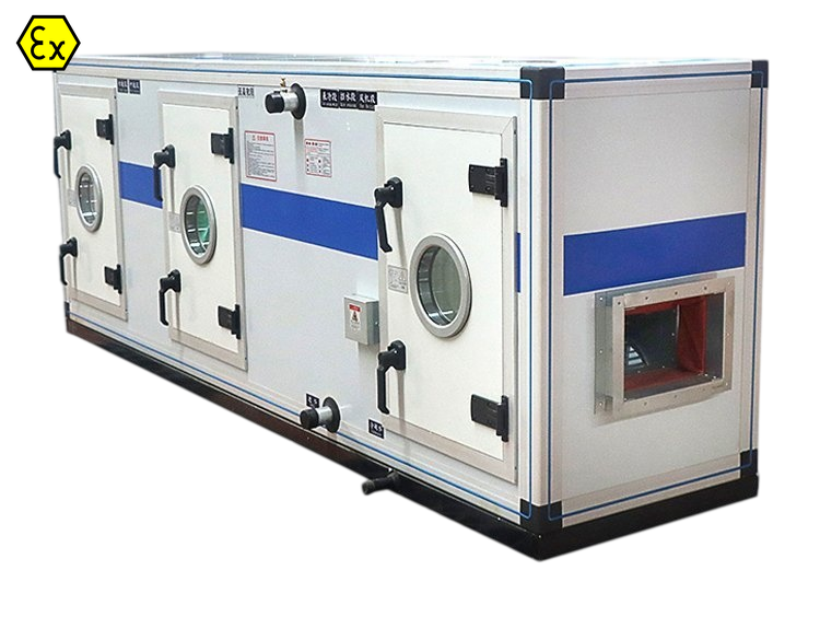 Unidad de tratamiento de aire combinada antideflagrante CNWINNEX con certificación ATEX, AHU modular antideflagrante para áreas peligrosas