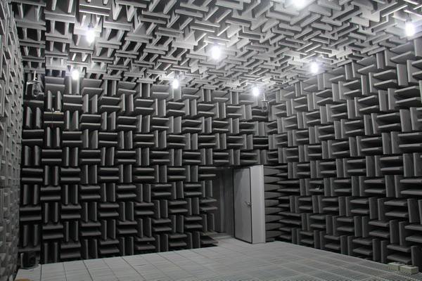 How does an anechoic chamber eliminate noise? What is its purpose?