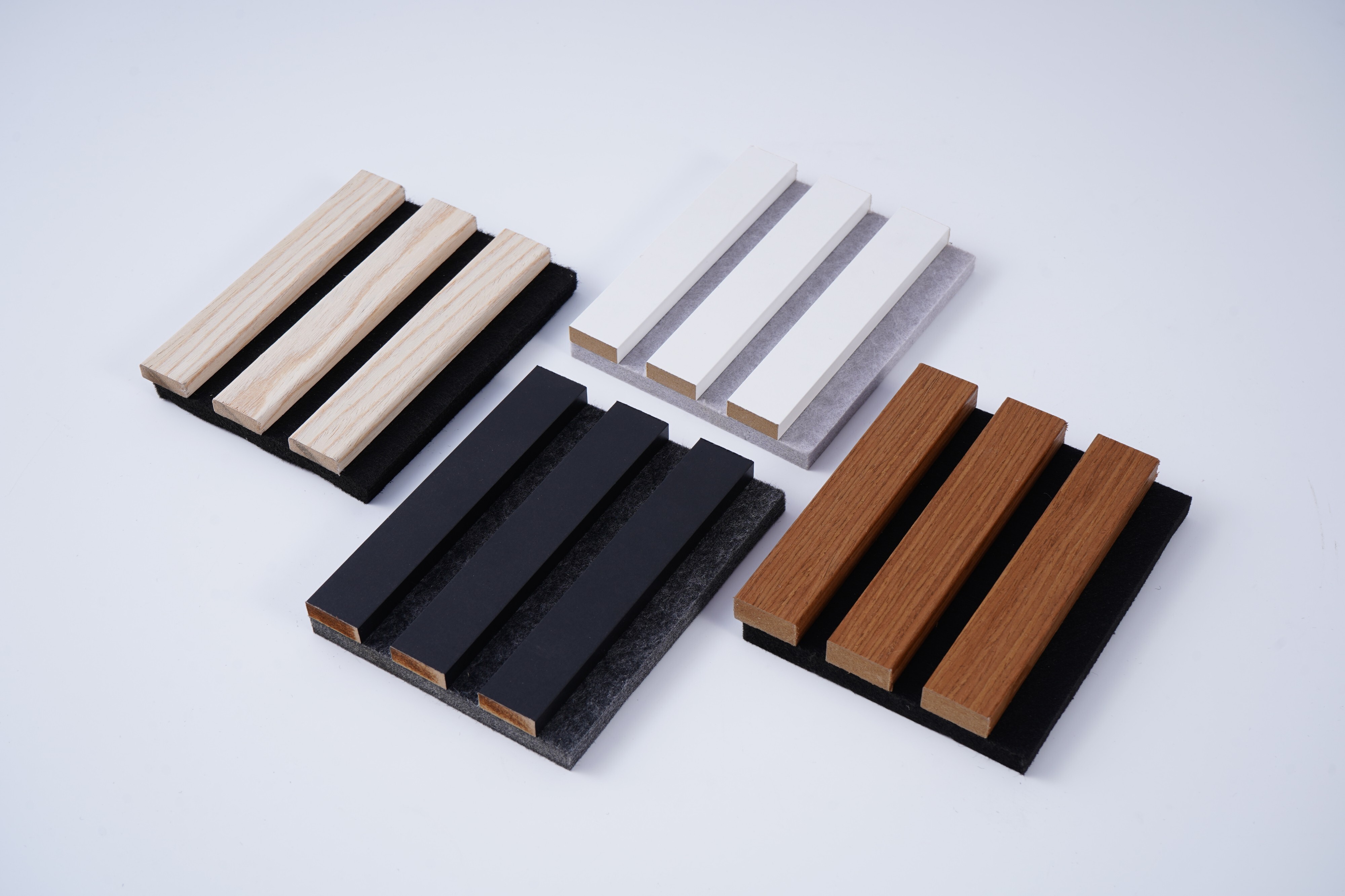 3 sides wooden slats panel