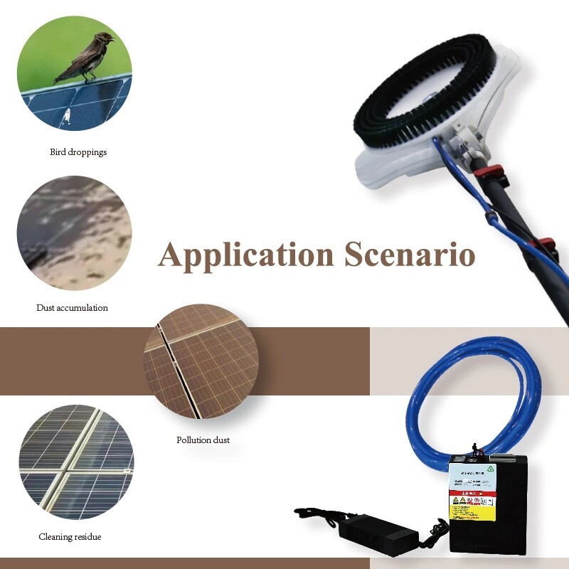 Solar panel water broom