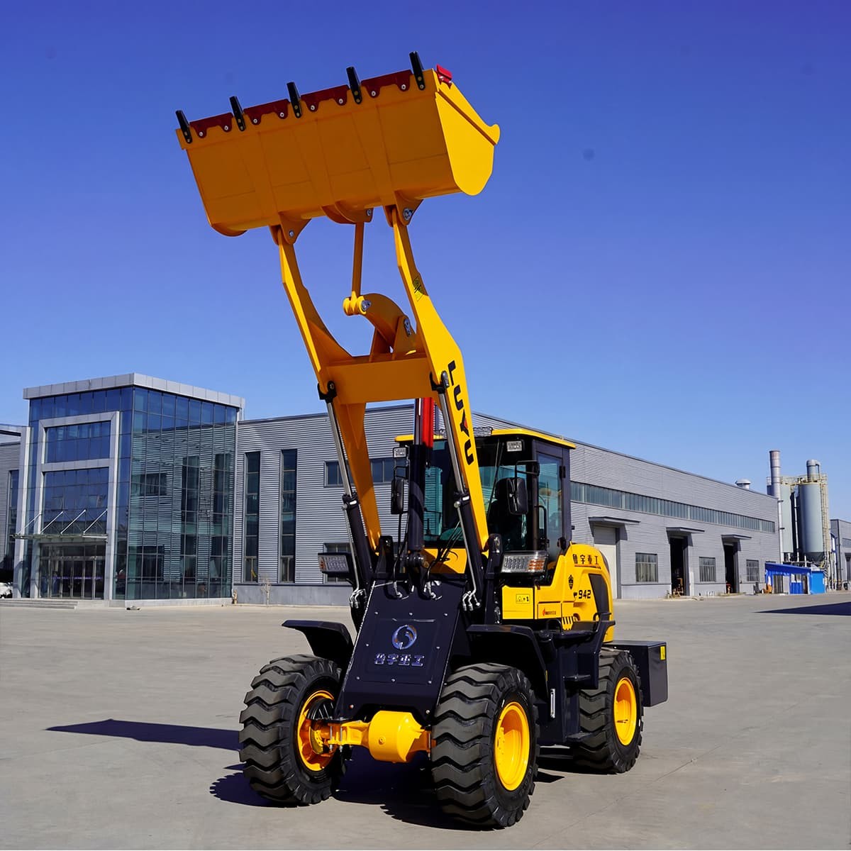 wheel loader's dump height