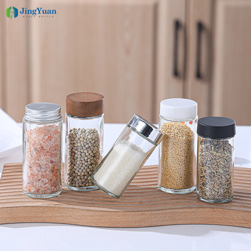 Frascos de cristal para salsas