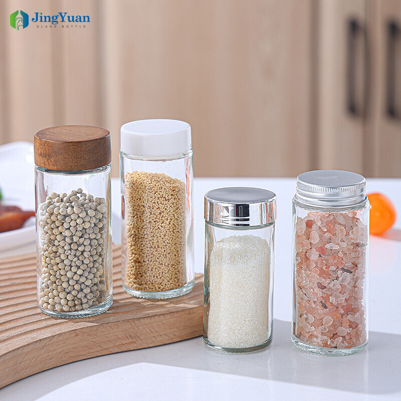 Frascos de cristal para salsas