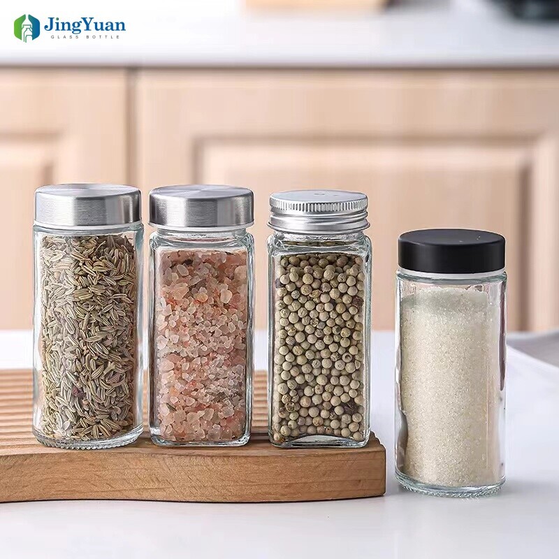 Frascos de cristal para salsas