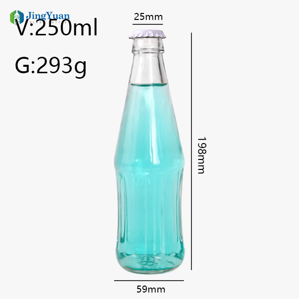 Botellas espumosas de vidrio