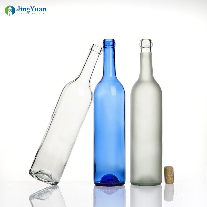 Botella de cristal para vino